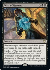 Writ of Return (42) [Commander: Streets of New Capenna]