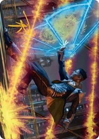 Wingshield Agent Art Card (Gold-Stamped Signature) (14) [Art Series: Streets of New Capenna]