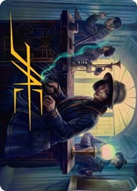 Wiretapping Art Card (Gold-Stamped Signature) (15) [Art Series: Streets of New Capenna]
