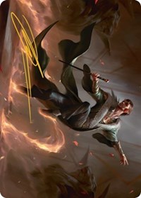 Fleetfoot Dancer Art Card (Gold-Stamped Signature) (26) [Art Series: Streets of New Capenna]