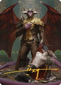 Ob Nixilis, the Adversary Art Card (31/81) (Gold-Stamped Signature) (31) [Art Series: Streets of New Capenna]