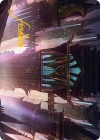 Skybridge Towers Art Card (Gold-Stamped Signature) (37) [Art Series: Streets of New Capenna]