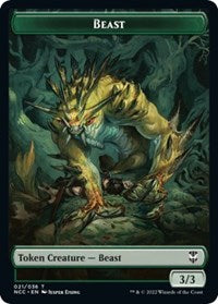 Beast // Saproling Double-Sided Token (21 // 28) [Commander: Streets of New Capenna]