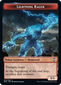 Lightning Rager // Rogue Double-Sided Token (19 // 7) [Commander: Streets of New Capenna]