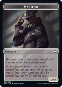 Manifest // Copy Double-Sided Token (3 // 1) [Commander: Streets of New Capenna]