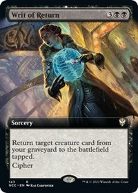 Writ of Return (Extended Art) (143) [Commander: Streets of New Capenna]