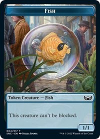 Fish // Spirit Double-Sided Token (4 // 3) [Streets of New Capenna]