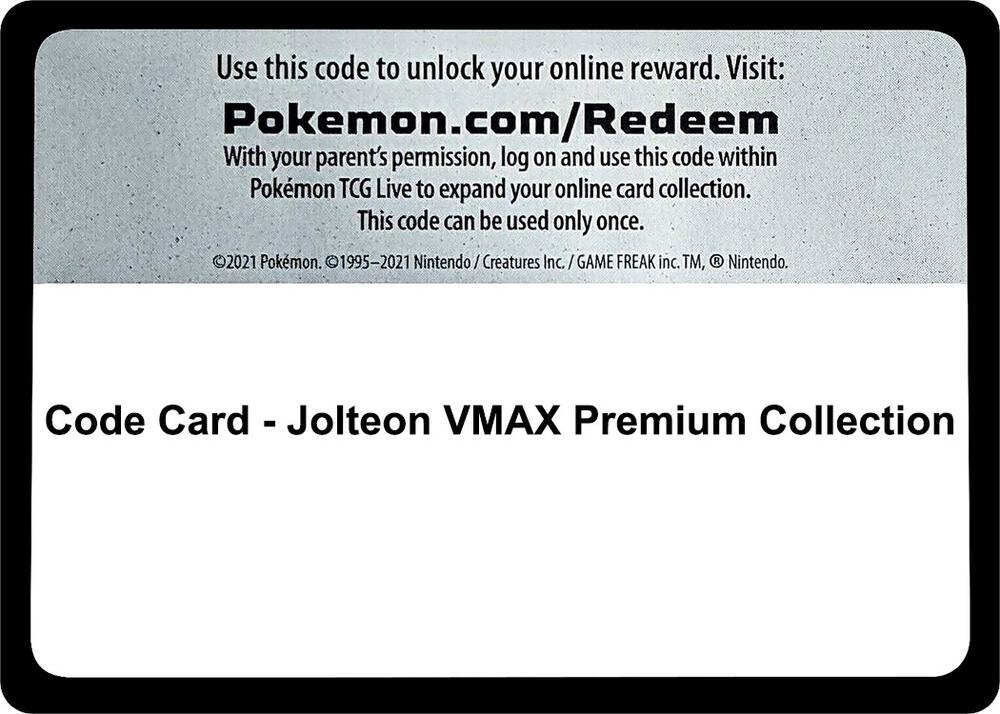 Code Card - Jolteon VMAX Premium Collection [Miscellaneous Cards & Products]