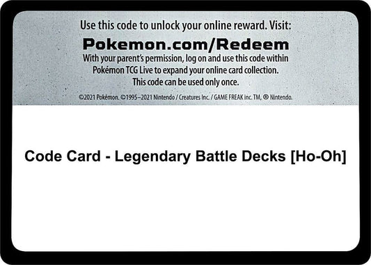 Code Card - Legendary Battle Decks [Ho-Oh] [SM - Guardians Rising]