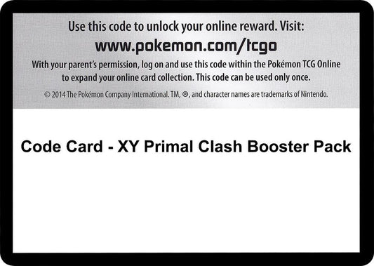 Code Card - Primal Clash Booster Pack [XY - Primal Clash]
