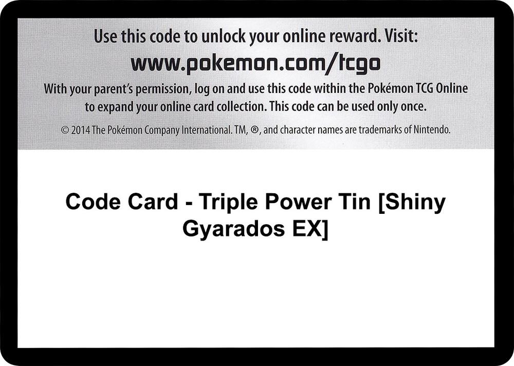 Code Card - Triple Power Tin [Shiny Gyarados EX] [XY - BREAKpoint]