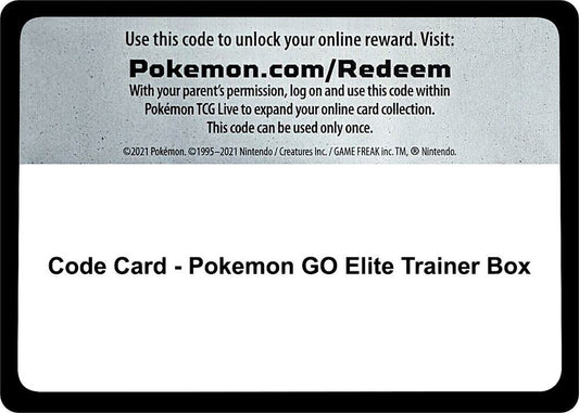 Code Card - Pokemon GO Elite Trainer Box [Pokemon GO]