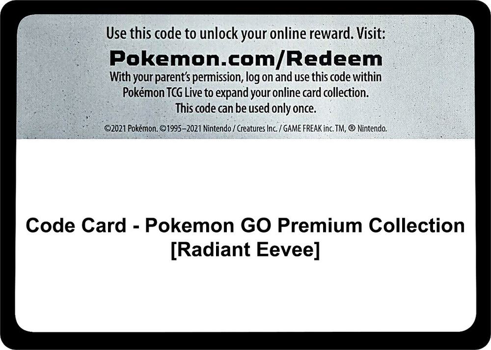 Code Card - Pokemon GO Premium Collection [Radiant Eevee] [Pokemon GO]