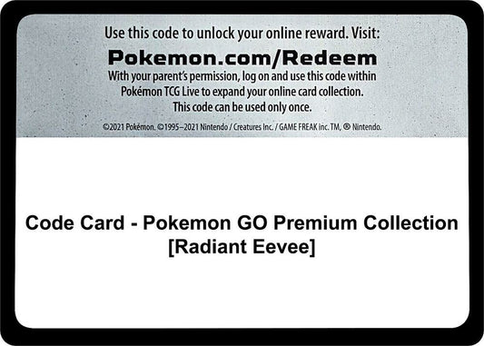 Code Card - Pokemon GO Premium Collection [Radiant Eevee] [Pokemon GO]
