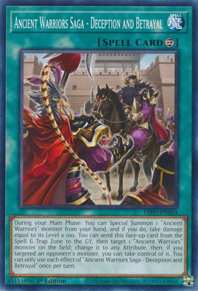 Ancient Warriors Saga - Deception and Betrayal (DIFO-EN064) [Dimension Force]