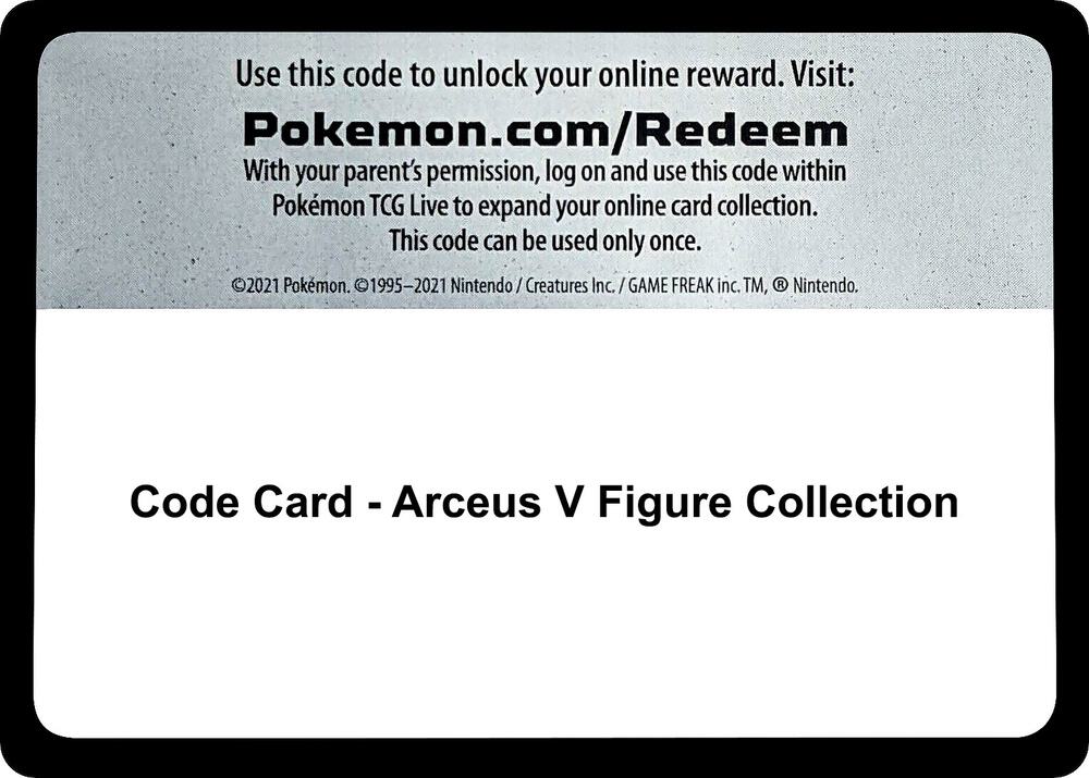 Code Card - Arceus V Figure Collection [SWSH09: Brilliant Stars]
