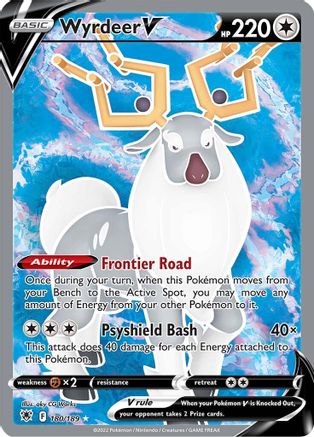 Wyrdeer V (Full Art) 180/189  - Holofoil SWSH10 Astral Radiance - Ultra Rare