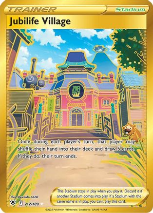 Jubilife Village (Secret) 212/189  - Holofoil SWSH10 Astral Radiance - Secret Rare