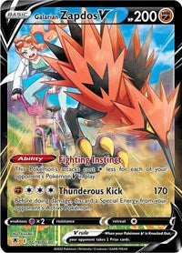Galarian Zapdos V (TG19/TG30) [SWSH10: Astral Radiance Trainer Gallery]