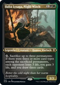 Baba Lysaga, Night Witch (Foil Etched) (525) [Commander Legends: Battle for Baldur's Gate]