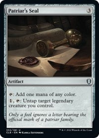 Patriar's Seal (332) [Commander Legends: Battle for Baldur's Gate]