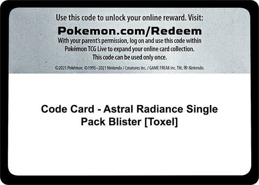 Code Card - Astral Radiance Single Pack Blister [Toxel] [SWSH10: Astral Radiance]