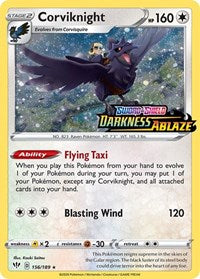Corviknight - 156/189 (Darkness Ablaze Stamped) (156/189) [Miscellaneous Cards & Products]