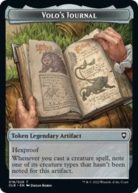 Volo's Journal Token (18) [Commander Legends: Battle for Baldur's Gate]