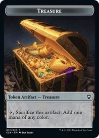 Treasure // Soldier Double-Sided Token (17 // 5) [Commander Legends: Battle for Baldur's Gate]