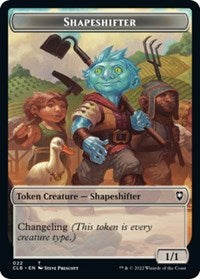 Shapeshifter (022) // Clue Double-Sided Token (22 // 47) [Commander Legends: Battle for Baldur's Gate]