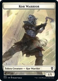 Kor Warrior // Angel Warrior Double-Sided Token (27 // 25) [Commander Legends: Battle for Baldur's Gate]