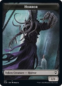 Horror // Centaur Double-Sided Token (31 // 39) [Commander Legends: Battle for Baldur's Gate]