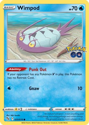 Wimpod 025/078  Pokemon GO - Common