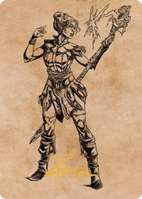 Neera, Wild Mage Art Card (Gold-Stamped Signature) (74) [Art Series: Commander Legends: Battle for Baldur's Gate]