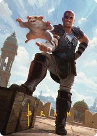 Minsc & Boo, Timeless Heroes Art Card (72/81) (Gold-Stamped Signature) (72) [Art Series: Commander Legends: Battle for Baldur's Gate]