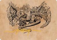 Miirym, Sentinel Wyrm Art Card (Gold-Stamped Signature) (71) [Art Series: Commander Legends: Battle for Baldur's Gate]