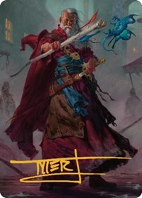 Elminster Art Card (64/81) (Gold-Stamped Signature) (64) [Art Series: Commander Legends: Battle for Baldur's Gate]