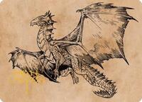 Ancient Bronze Dragon Art Card (58/81) (Gold-Stamped Signature) (58) [Art Series: Commander Legends: Battle for Baldur's Gate]