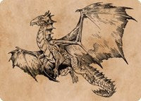 Ancient Bronze Dragon Art Card (58/81) (58) [Art Series: Commander Legends: Battle for Baldur's Gate]
