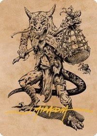 Taunting Kobold Art Card (Gold-Stamped Signature) (57) [Art Series: Commander Legends: Battle for Baldur's Gate]