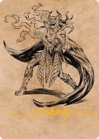 Livaan, Cultist of Tiamat Art Card (Gold-Stamped Signature) (55) [Art Series: Commander Legends: Battle for Baldur's Gate]