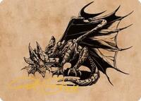 Ancient Copper Dragon Art Card (52/81) (Gold-Stamped Signature) (52) [Art Series: Commander Legends: Battle for Baldur's Gate]