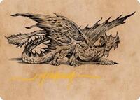 Ancient Brass Dragon Art Card (49/81) (Gold-Stamped Signature) (49) [Art Series: Commander Legends: Battle for Baldur's Gate]