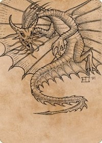 Ancient Gold Dragon Art Card (44/81) (44) [Art Series: Commander Legends: Battle for Baldur's Gate]