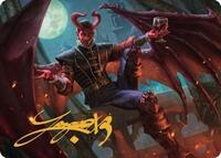 Raphael, Fiendish Savior Art Card (40/81) (Gold-Stamped Signature) (40) [Art Series: Commander Legends: Battle for Baldur's Gate]