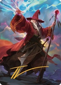 Elminster Art Card (36/81) (Gold-Stamped Signature) (36) [Art Series: Commander Legends: Battle for Baldur's Gate]