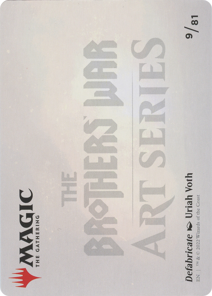 Defabricate // Defabricate (ABRO-009) - The Brothers' War Art Series (Borderless) Foil