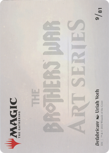 Defabricate // Defabricate (ABRO-009) - The Brothers' War Art Series (Borderless) Foil