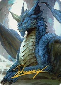 Young Blue Dragon Art Card (Gold-Stamped Signature) (27) [Art Series: Commander Legends: Battle for Baldur's Gate]