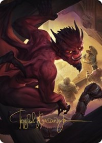 Imp Art Card (Gold-Stamped Signature) (19) [Art Series: Commander Legends: Battle for Baldur's Gate]